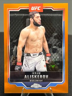2025 Topps Chrome UFC Ikram Aliskerov Orange Refractor #/25 #86 Rare SP