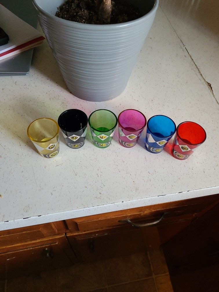 Power Ranger Shot Glasses