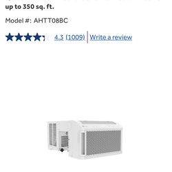 GE Profile ClearView™ 8,300 BTU Smart Ultra Quiet Window Air Conditioner for Medium Rooms up to 350 sq. ft.