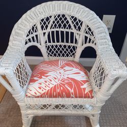 Child’s Rocking Chair With New Blanket