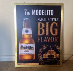 Light Up Modelito Beer Sign