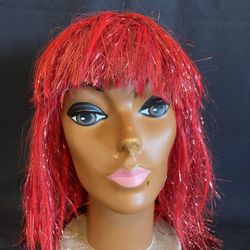Halloween Wig Red Stencil 