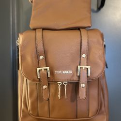Leather Steve Madden Matching Backpack Purse and Wristlet Set