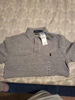New Ralph Lauren Slim Fitt Polo,grey Color.90 Dollar Polo, Asking Fir 20  No Less.local Meets Only.