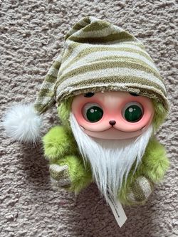 Authentic GISMOW Silly Squad Green Gnome Plush Vinyl Keychain Little Bean Bag League