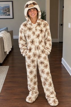 Halloween Sloth One-Piece Costume or Pajamas Size M