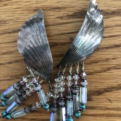 Two Pair Of Silver Earrings 