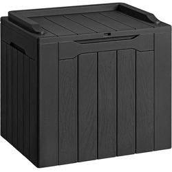 31 Gallon Resin Deck Box All Weather Outdoor Storage Boxes for Patio Furniture Set,Outdoor Toys,Garden Tools,Black