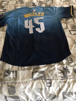 Phillies Wheeler Baseball Jersey Sz Large