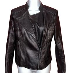 Black Rivet Glll Apparel Group Genuine Leather Black Womens Jacket Size: Small