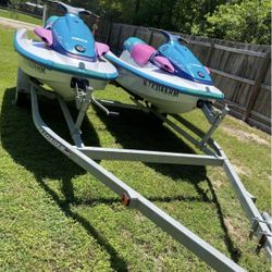 1995 Yamaha Jet Skis (pair) And Trailer