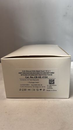 DrugConfirm 10 Panel Screening Dip Cards 25 Tests CB-HE-4104