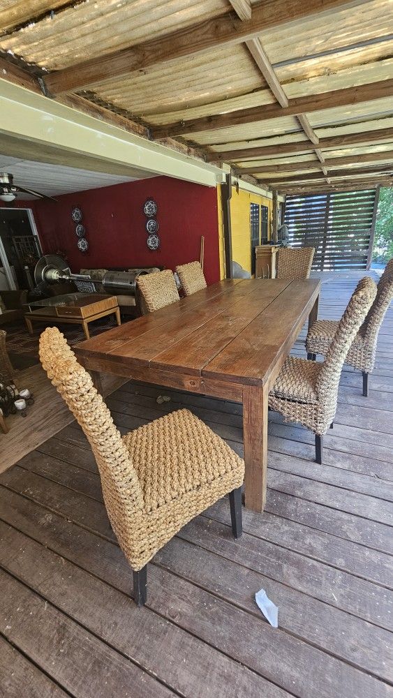 8 feet by 3 feet and 9 inches Farmhouse patio table