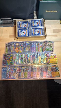 Large Lot of Pokémon Cards (EX, V, Mega)