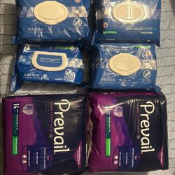 Brand New Wipes And Prevail Daily Undewaer