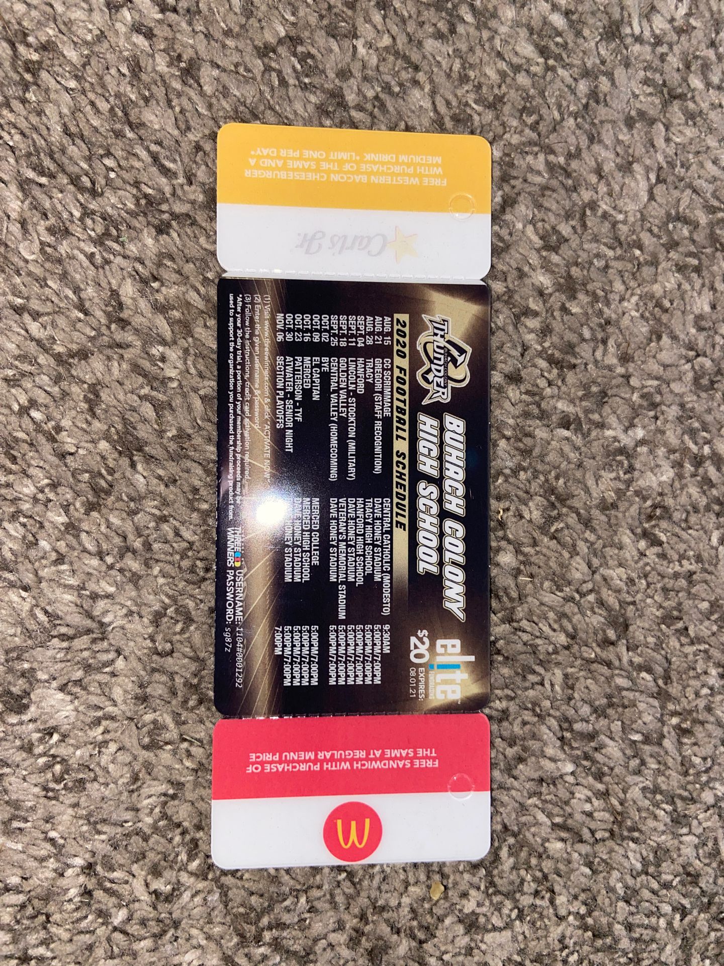 Buhach Colony Discount cards