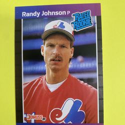 Randy Johnson RC 1989 Donruss Rated Rookie Rare Double Error Card