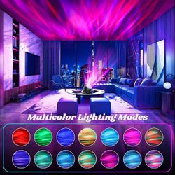 New In Box Northern Lights Projector with White Noise&Remote Control-8Aurora Effects,Adjustable Galaxy Bedroom Light,Sleep Aid Timer