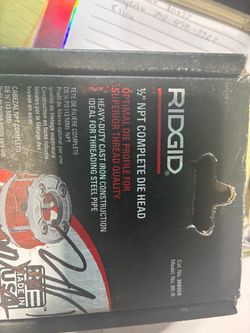 1/2 in. 00-R Manual Ratchet NPT Pipe Threading Right Hand Die Head + Alloy Dies (1 Die Head + 4 Dies