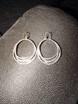 Silver hoop earrings