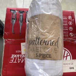 3 piece full/queen duvet cover