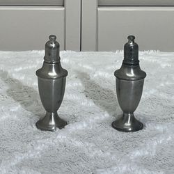 Vintage Weighted Pewter Salt And Pepper Shakers By Web