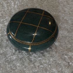 Vintage International Oklahoma Importing Co.Hand Painted Porcelain trinket W/Lid