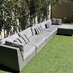 6 piece outdoor sectional couch