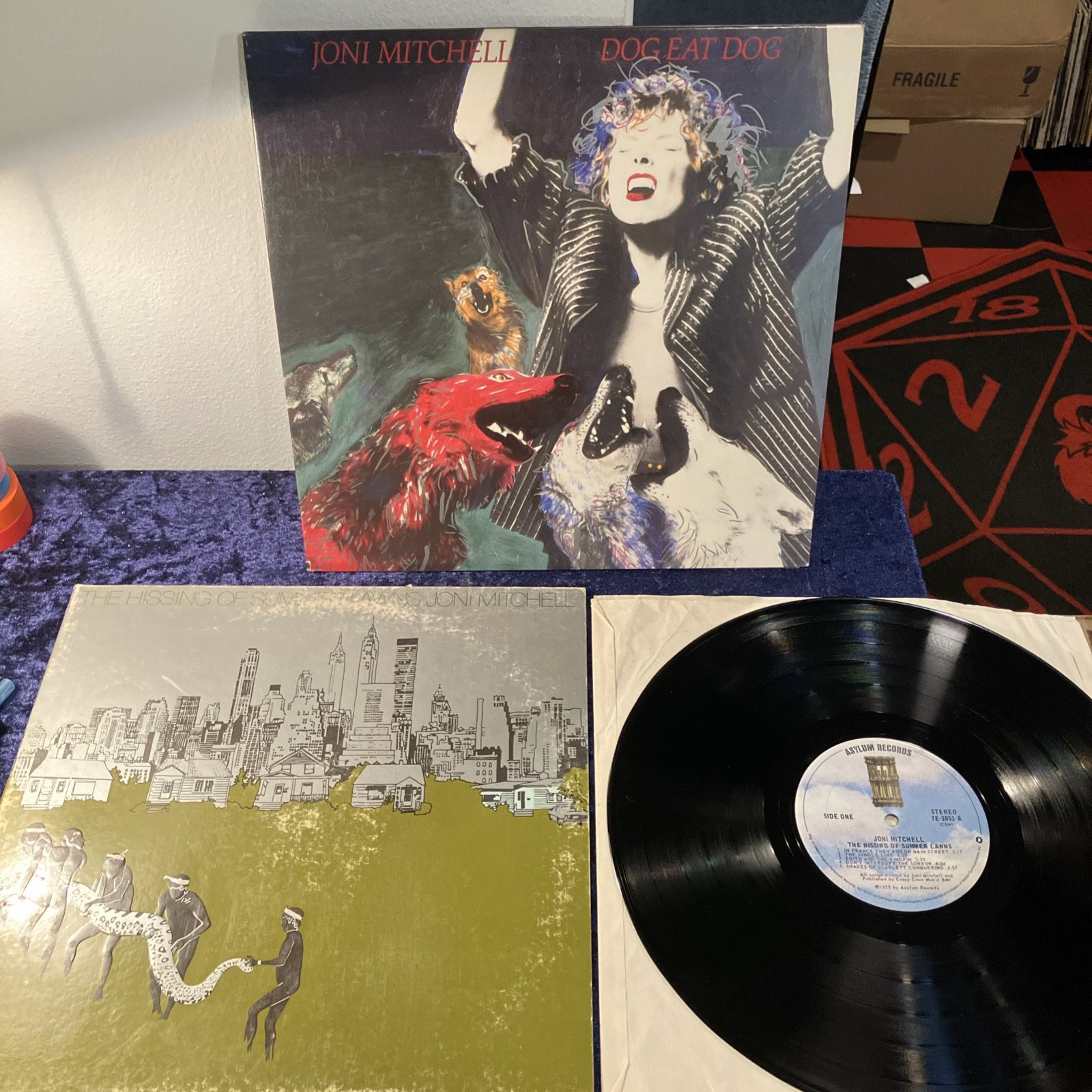 Joni Mitchell - 3 LP Lot! Dog Eat Dog / Wild Things Run Fast / Hissing of Summer Lawns