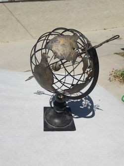The world is mine metal globe