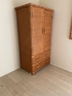 Rattan armoire  armoire for sale in great condition