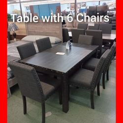 💥 Dining Table With 6 Chairs 