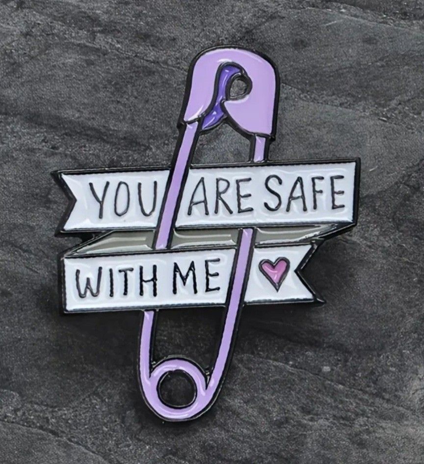 You Are Safe With Me Pin Pride Ally