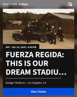 Fuerza regida ticket