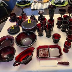 Avon Cape Cod Collection, Vintage, Ruby Red Dinnerware