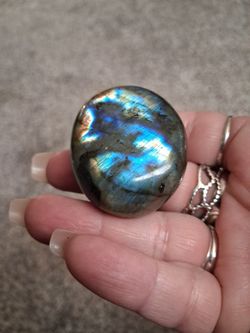 Laborderite Gemstone look at the beautiful blue in it stunning