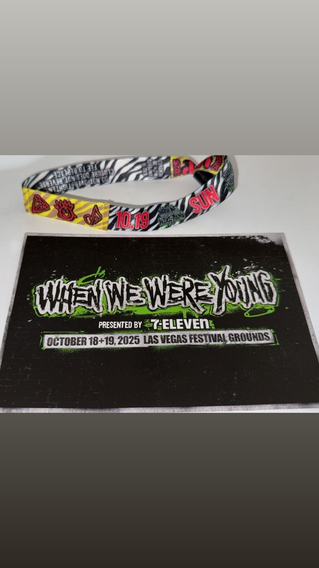 VIP When We Were Young Wristband