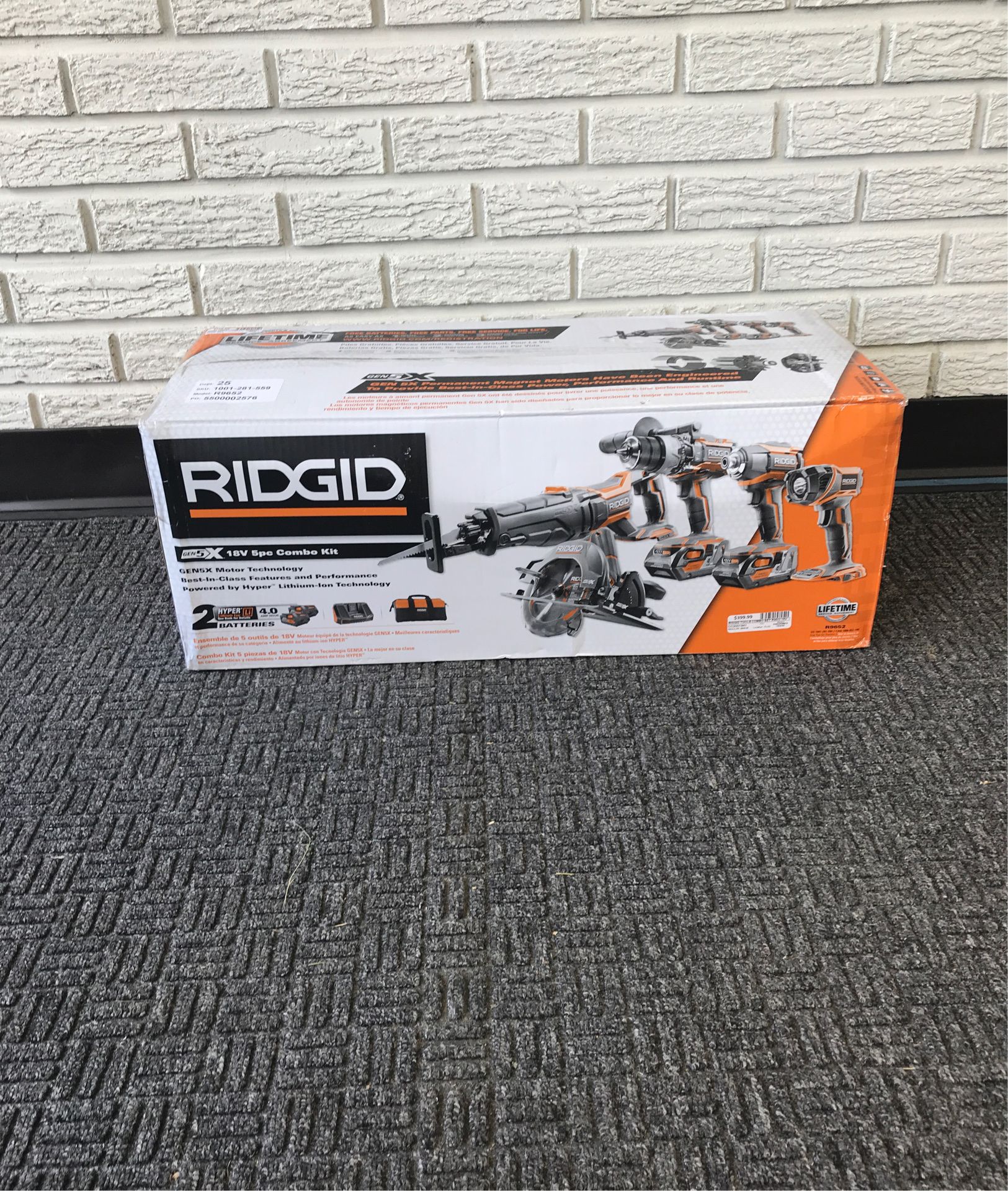 RIDGID Gen5X 18 v 5pc combo kit