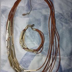 LOFT Statement Necklace and Bracelet Set