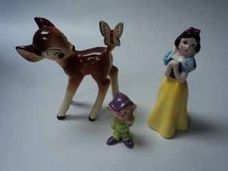 3 Vintage Disney (Japan) Porcelain Figurines