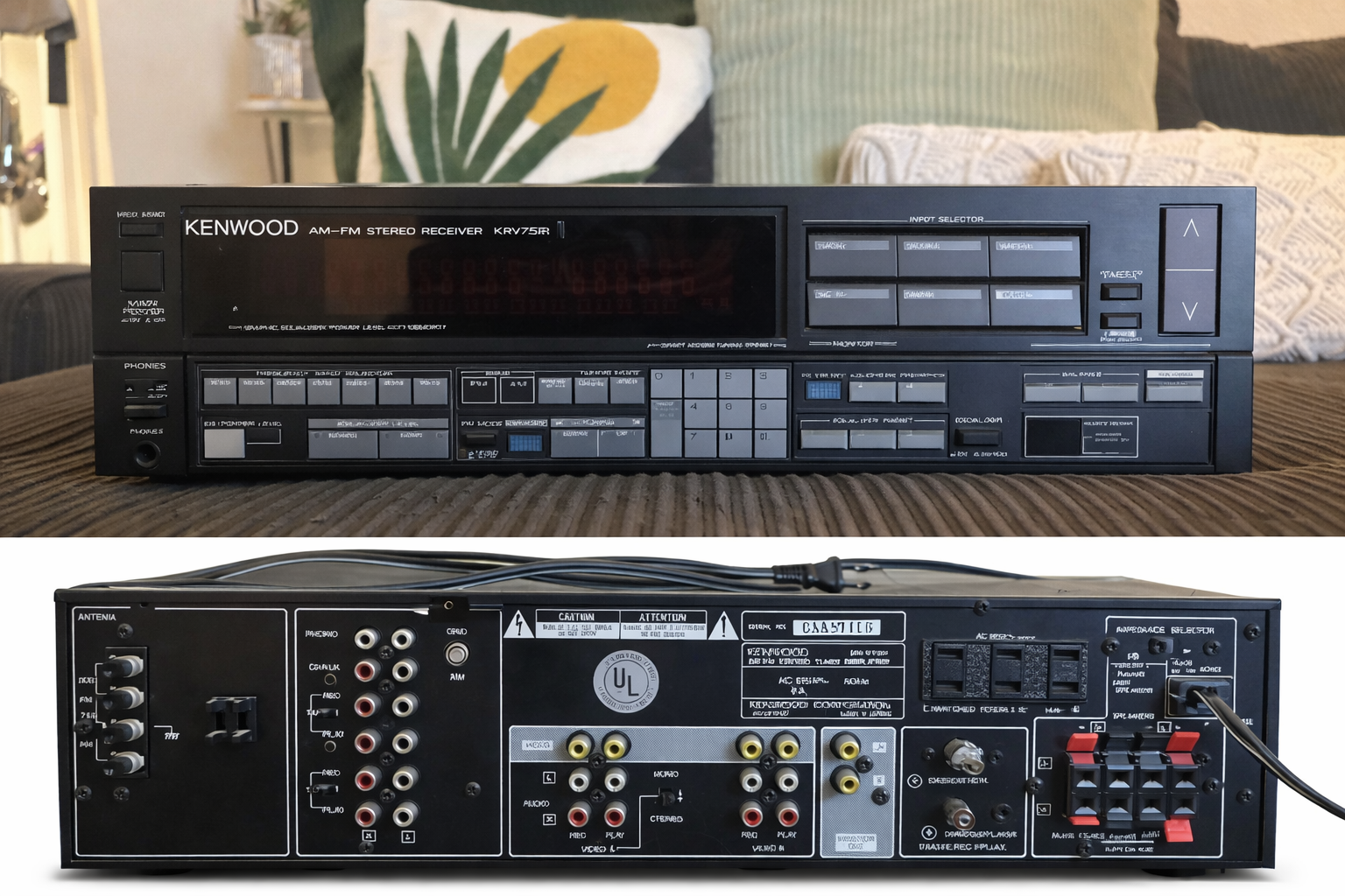 Kenwood KR-V75R Vintage Stereo Receiver AM/FM Amplifier β Made in Japan