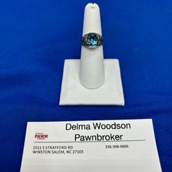 14KT Gold Blue Topaz Ring