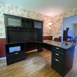REDUCED! L-shape Office Desk With Hutch