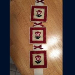 Handmade Burgundy Rose Wall Art