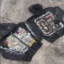 Heavyweight Zip Up Hoodie - Black 