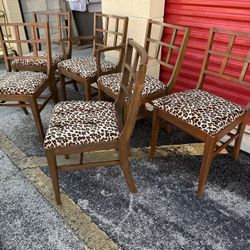 6 Danish Dining Chairs. Just Recovered!!!