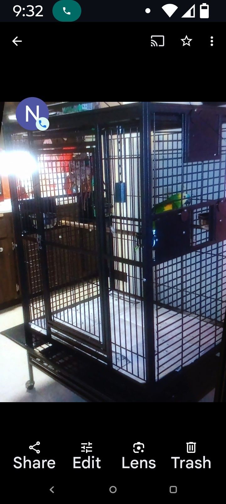 Large parrot cage