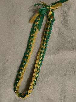 Green Yellow Ribbon Lei