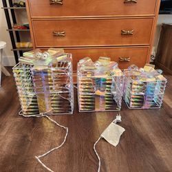 3Packs Christmas Gift Box Lights, Iridescent Present Boxes Light Decorations, 60 LEDs, Indoor/Outdoor Decor, works great 
