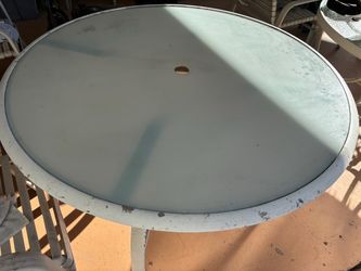 Glass patio table